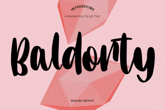 Baldorty: A Trendy Script Font for Handmade Brands