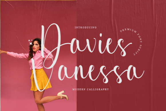 Davies Vanessa: A Playful Script Font for Makers