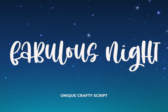 Fabulous Night: A Chic Script Typeface for Editorial Design