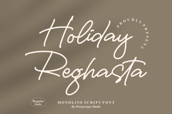 Holiday Reghasta: A Script Typeface for Editorial Warmth