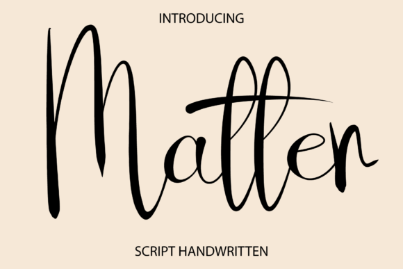 Matter: A Playful Script Font for Handmade Brands