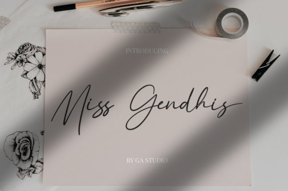 Miss Gendhis: A Script Typeface for Modern Editorial Design