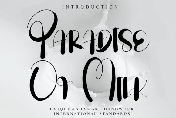 Paradise of Milk: A Charming Script Font for Branding