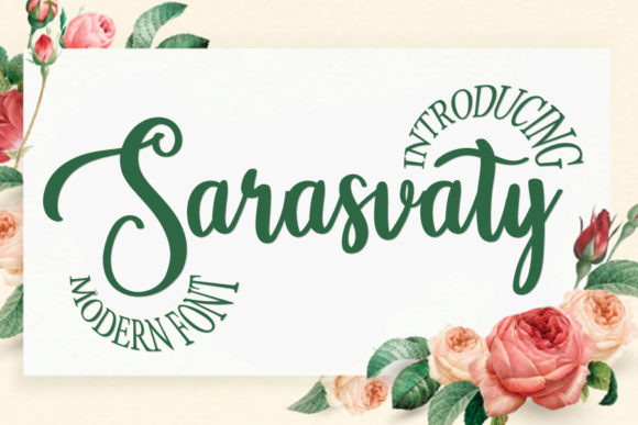 Sarasvaty: A Polished Script Typeface for Small Business Branding