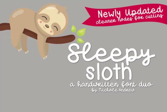 Sleepy Sloth Duo: A Handwritten Font for Small Business Branding