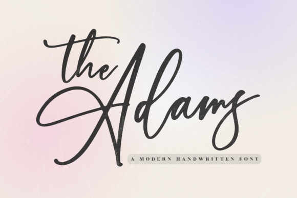 The Adams: A Refined Script Typeface for Editorial Design